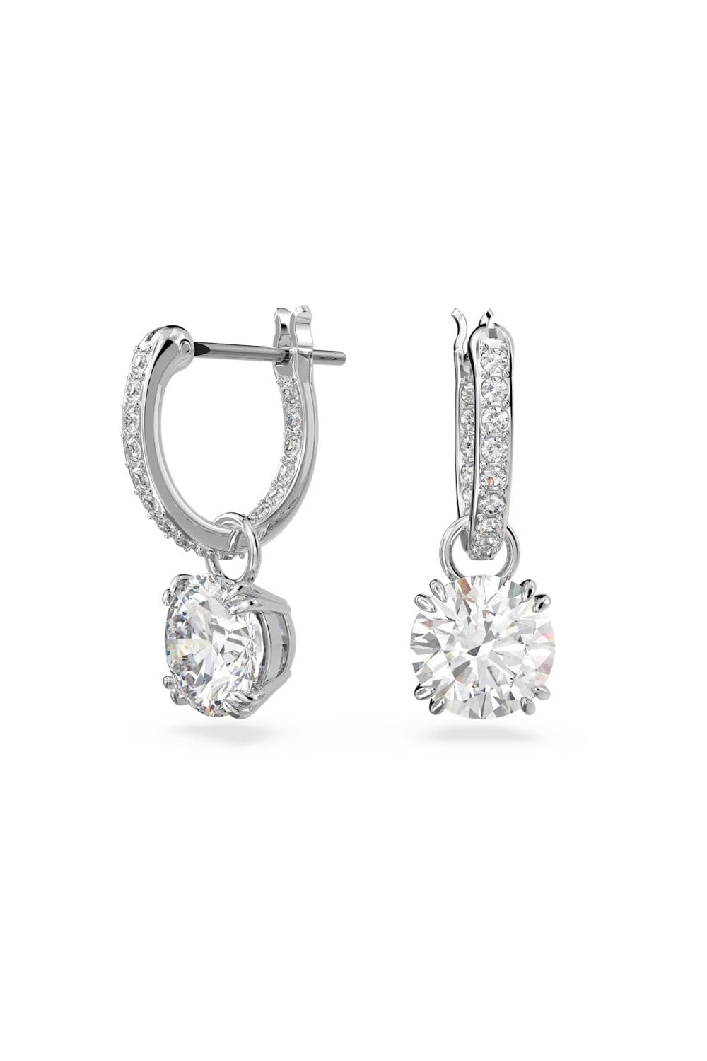 Swarovski Silver Stilla Round Cut Huggie Hoop Earrings - MococoSwarovski56367179009656367179Earrings