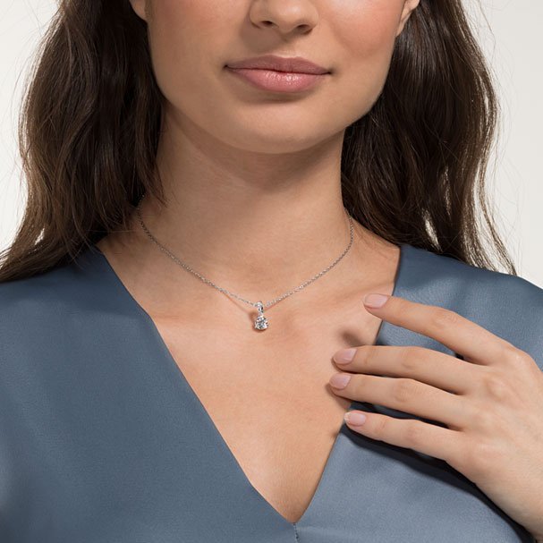 Swarovski Silver Stilla Round Solitaire Necklace - MococoSwarovski54726359009654726350Necklaces