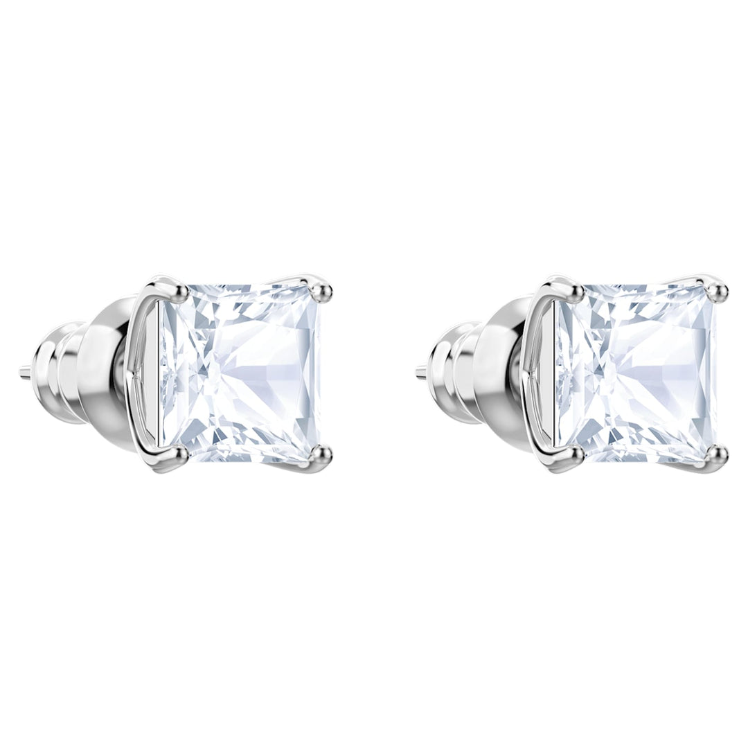 Swarovski Silver Stilla Square Stud Earrings – Mococo