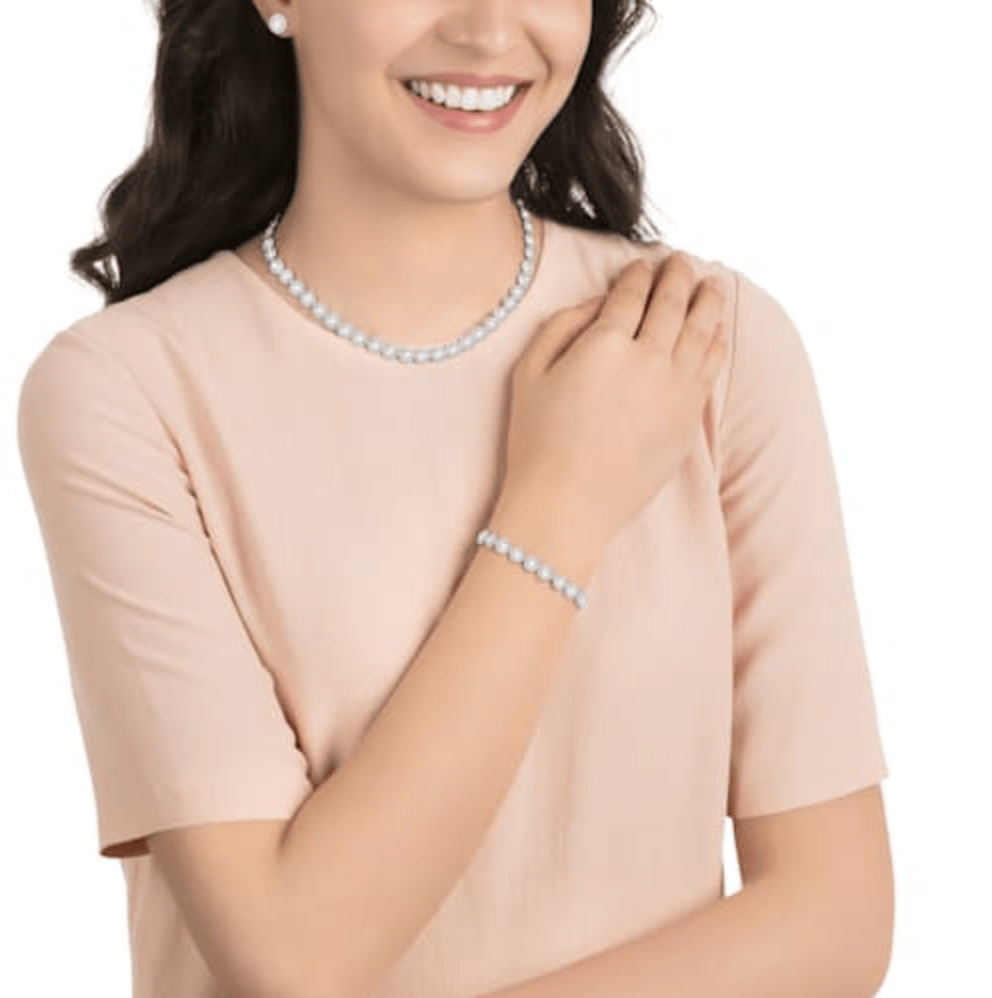 Swarovski Silver Una Angelic Set Necklace, Earrings and Bracelet