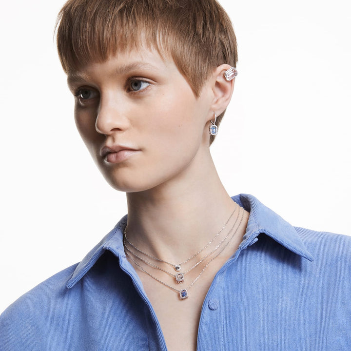 Swarovski Silver Una Octagon Cut Blue Earrings - MococoSwarovski56195009009656195000Necklaces