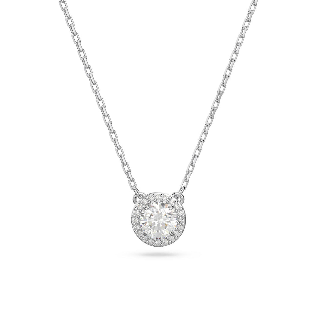Swarovski Silver Una Round Cut Pave Necklace - MococoSwarovski56362649009656362648Necklaces