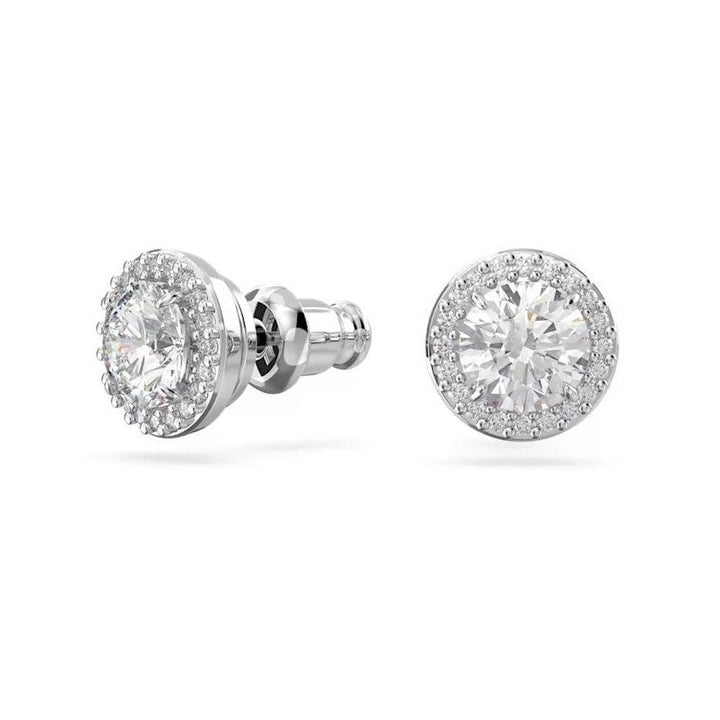 Swarovski Silver Una Round Cut Pave Stud Earrings - MococoSwarovski56362699009656362693Earrings