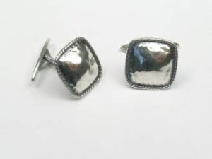 Tamzin Hammered Square Cufflinks - MococoTamzinCAF4300B3592200027816Cufflinks