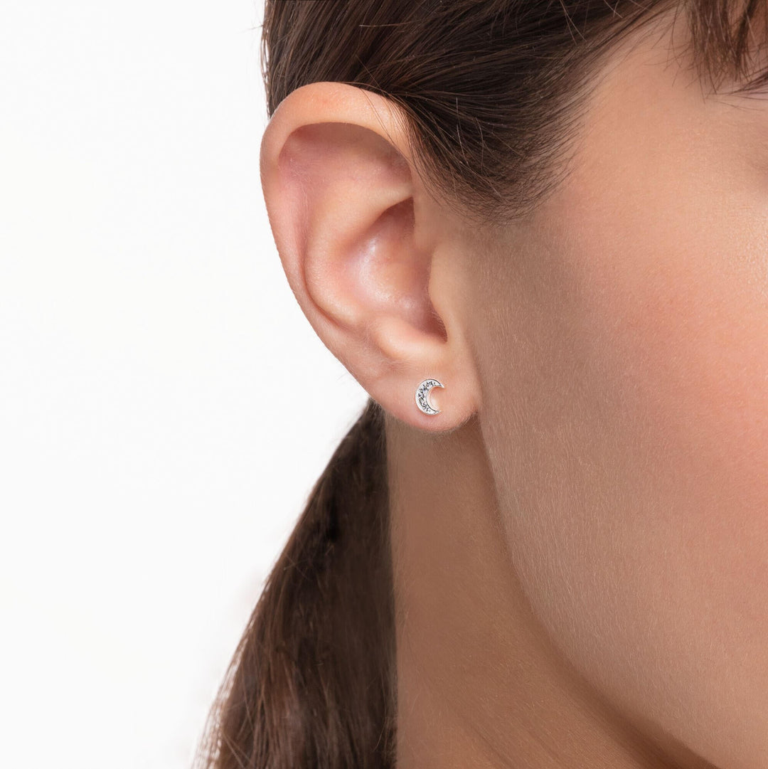 Thomas Sabo CZ Moon Silver Single Ear Stud - MococoThomas SaboH2133 - 051 - 144051245491449Earrings