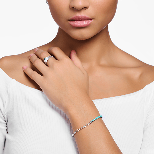 Thomas Sabo Silver and Turquoise Fine Charm Bracelet - MococoThomas SaboA2099 - 404 - 17 - L144051245550757Bracelets