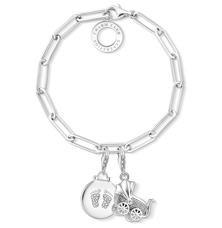 Thomas Sabo Silver CZ Baby Footprint Charm - MococoThomas Sabo1692 - 051 - 144051245403459Charms