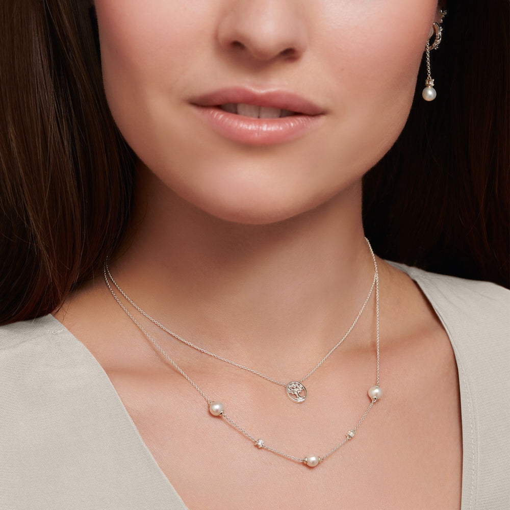 Thomas Sabo Silver CZ Triple Pearl Necklace - MococoThomas SaboKE2120 - 167 - 14 - L45V4051245506969Necklaces