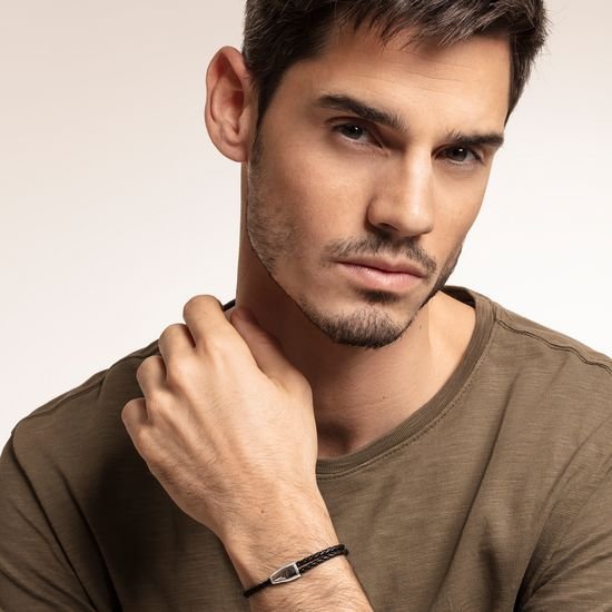 Thomas Sabo Silver Disc Black Leather Strap Bracelet - MococoThomas SaboA1863 - 682 - 11 - L25v4051245428711Bracelets