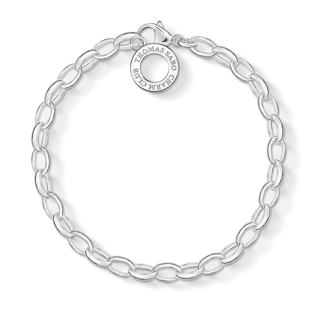 Thomas Sabo Silver Medium Link Charm Club 17cm Bracelet - MococoThomas SaboX0031-001-12-M9120700885941Bracelets