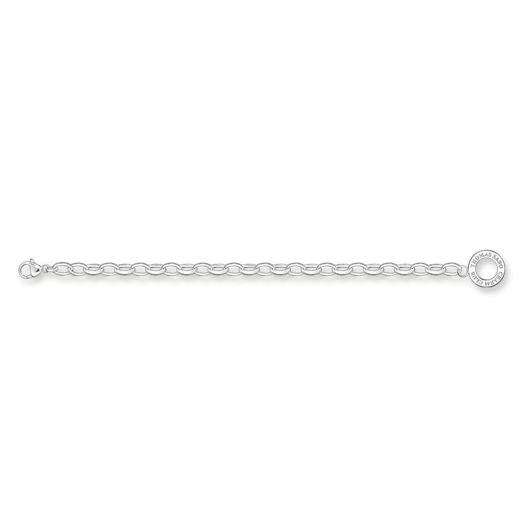 Thomas Sabo Silver Medium Link Charm Club 17cm Bracelet - MococoThomas SaboX0031-001-12-M9120700885941Bracelets