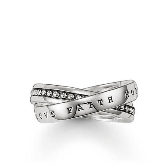 Thomas Sabo Silver Mens Faith Love Hope Ring - MococoThomas SaboTR1930 - 001 - 12 - 584051245045000Rings