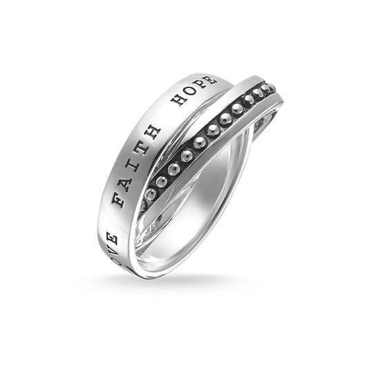 Thomas Sabo Silver Mens Faith Love Hope Ring - MococoThomas SaboTR1930 - 001 - 12 - 584051245045000Rings