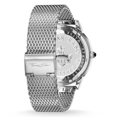 Thomas Sabo Silver Men's Mesh & Black Dial Rebel Spirit Watch - MococoThomas SaboWA0152 - 201 - 203 - 42 mm3592200027616Watches and Accessories