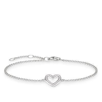 Thomas Sabo Silver Open Heart CZ Bracelet - MococoThomas SaboA1553 - 051 - 14 - L19,5v4051245265095Bracelets