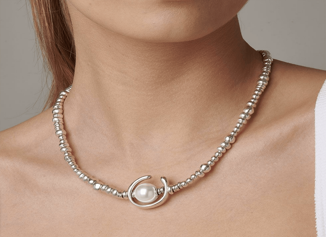 UNOde50 Silver Another Round, Oh Oh Oh... Pearl Necklace - MococoUNOde50COL0970BPLMTL0U8435302438107Necklace