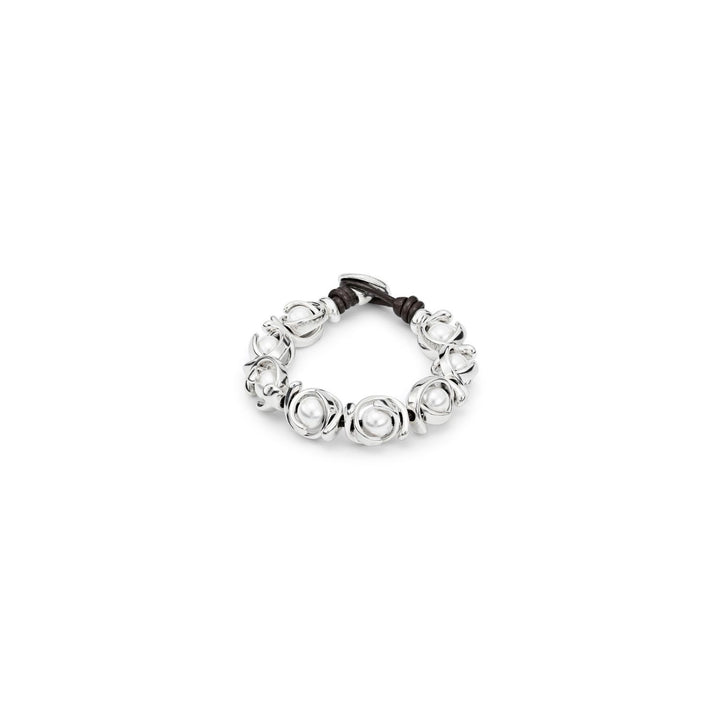 UNOde50 Silver DoubleMoon Pearl Bracelet - MococoUNOde50PUL2222BPLMTLOM8435302473924Bracelets