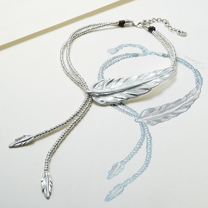 UNOde50 Silver Feather Necklace - MococoUNOde50COL1306MTL0000U9910854080011Necklaces