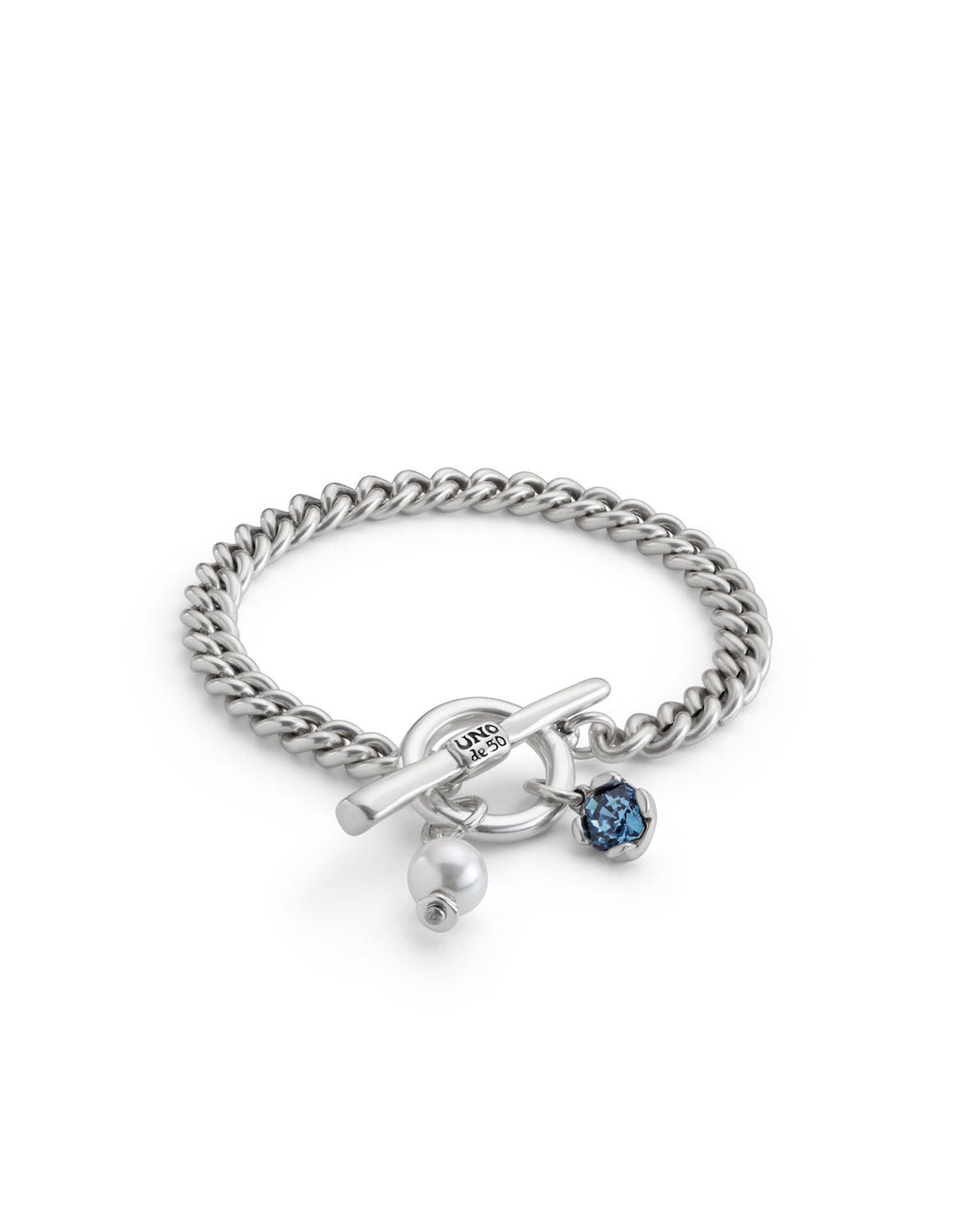 UNOde50 Silver Two Expearltional Charismatic Bracelet - MococoUNOde50PUL2374AZUMTL0M/WEB8435302482186Bracelets