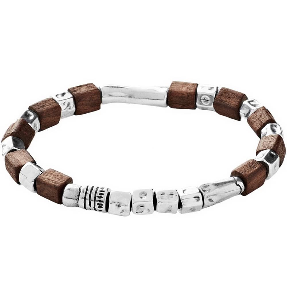 UNOde50 Silver Wooden Bracelet - MococoUNOde50PUL1635MARMTL0M8435302449387Bracelets
